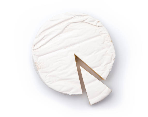istock Beautiful White Round of Soft Cheese Isolated on a White Background 923533166