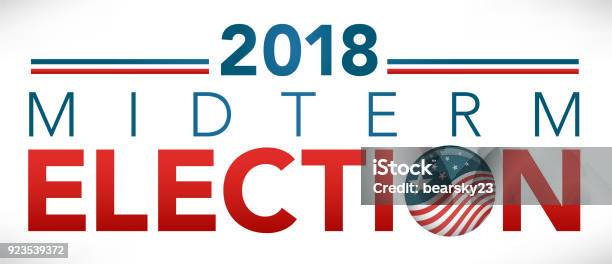 Election Header Banner With Vote Stock Illustration - Download Image Now - Election, 2018, Blue