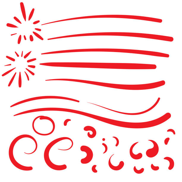 Hand Drawn Red squiggle swoosh text font tail for baseball tshirt design with calligraphy swirls Hand Drawn Red squiggle swoosh text font tail for baseball tshirt design w calligraphy swirl drawing of the comma stock illustrations