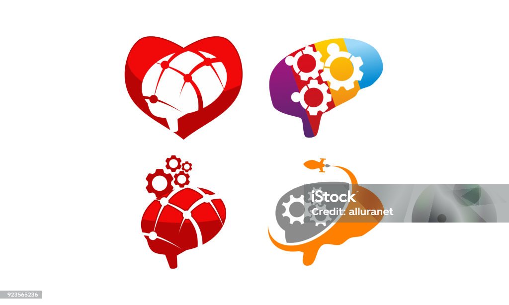 Brain Vector Template Set Stock Illustration - Download Image Now ...