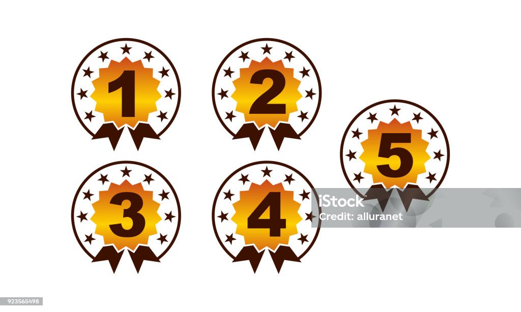 Number Vector Template Set Airtight stock vector