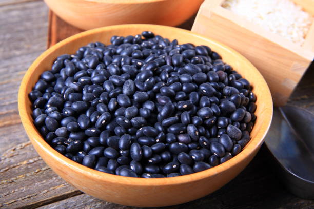 Black Beans Black Beans Cup of Black Beans stock pictures, royalty-free photos & images