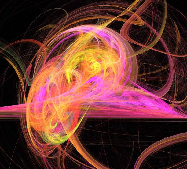 istock image of one Digital Fractal on Black Color 923573658