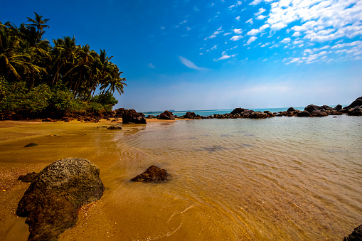 Hollant beach, an exotic beach in Goa, India.