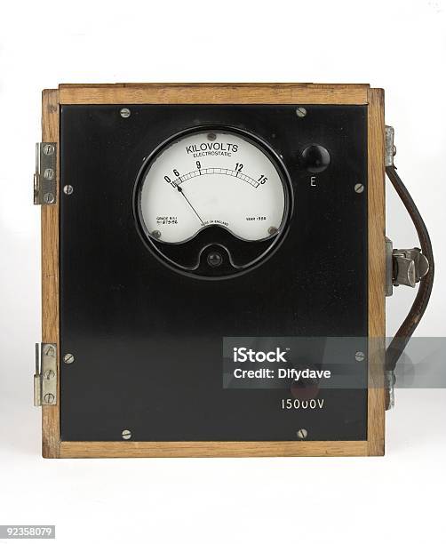 Old Electrostatic Kilovolt Meter Stock Photo - Download Image Now - Dial, Scientific Experiment, Accuracy