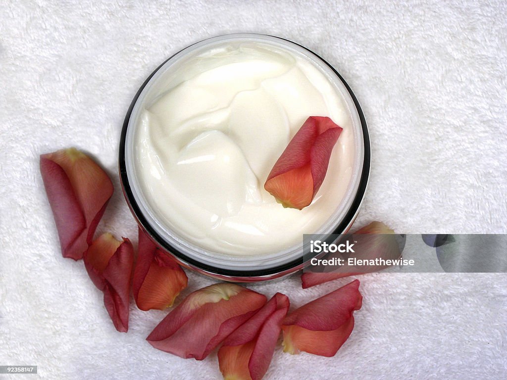 Body cream with rose petals 1  Adult Stock Photo