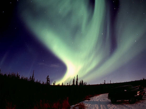istock A beautiful Aurora Borealis visible in the night sky 92358205