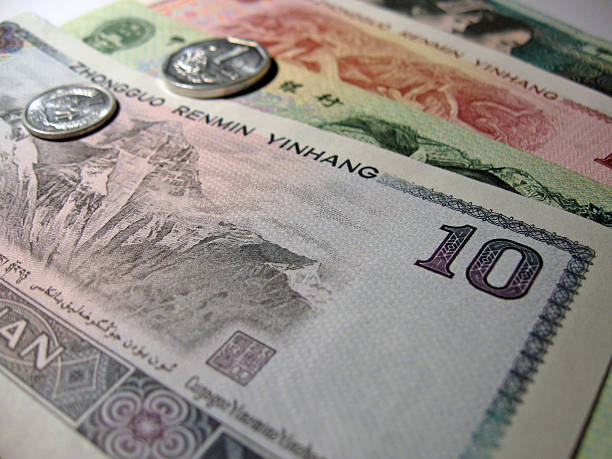 chinês dinheiro - 10 yuan note - fotografias e filmes do acervo