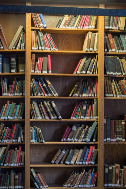 istock Bookshelf with Turkish Ottoman  handwriting books 923585904