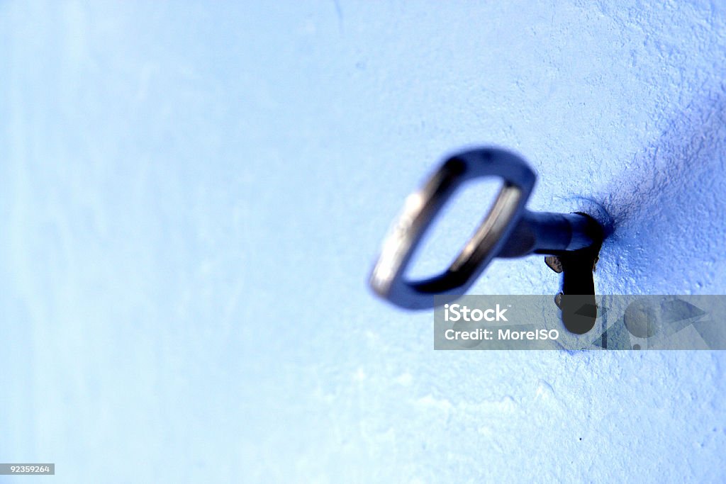 Dziurka od klucza makro - Zbiór zdjęć royalty-free (Otwierać kluczem)