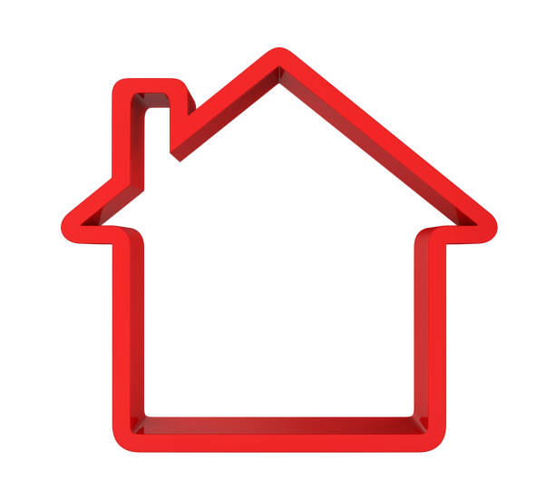 Red House Symbol Isolated stock photo
