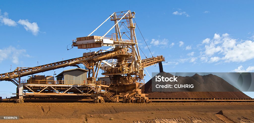 Stacker Iron Ore Mining Western Australia  Mining - Natural Resources Stock Photo