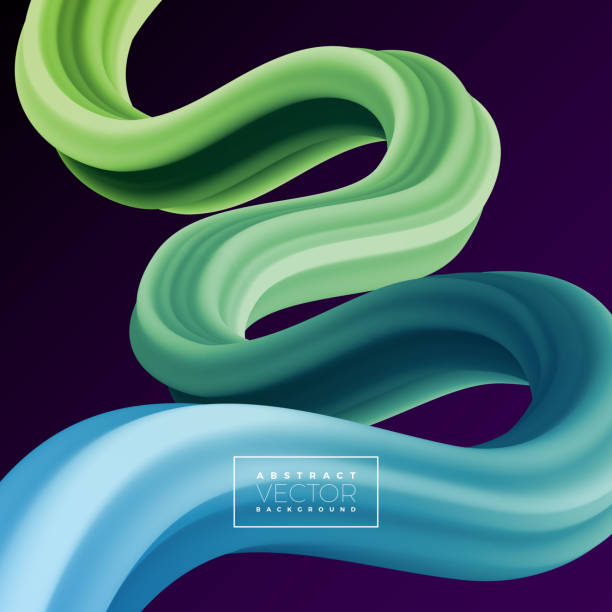 istock Abstract 3D Colorful Curve Line Background. Vector Liquid Fluid Artistic Color Illustration. Creative Concept for Presentation or communication Poster Design. 923605030