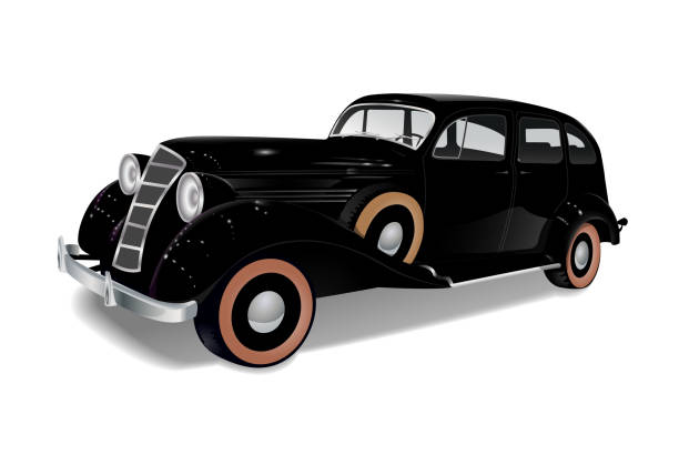 istock Old vintage car of black color 923609520