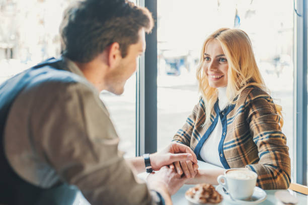 istock Happy couple in cafe 923610940