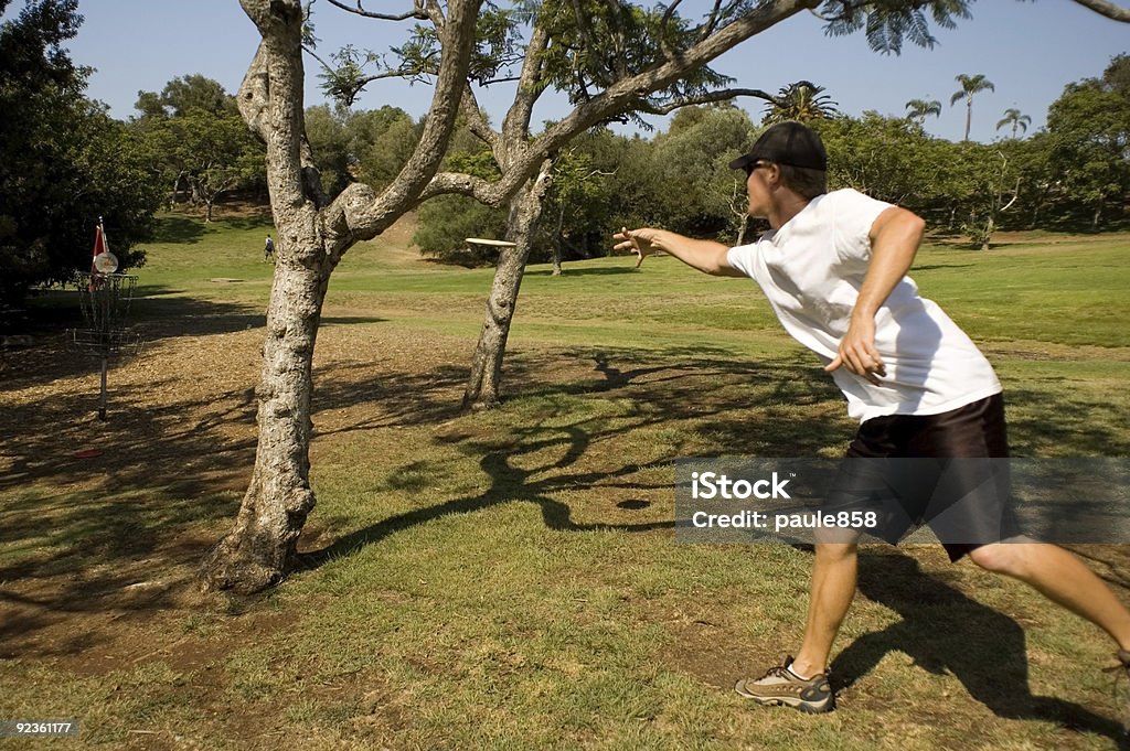 Putting  Disc Golf Stock Photo