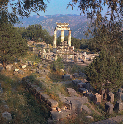 Ruins of antique Roman theater in ancient Lycian city of Xanthos, Antalya Province, Turkey.