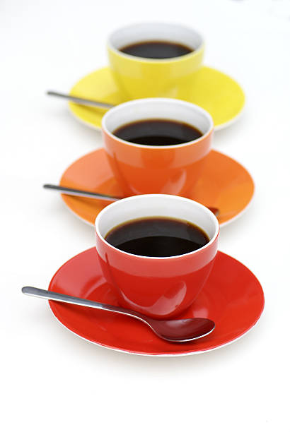 istock Cups of coffee  standing in line. 92361259