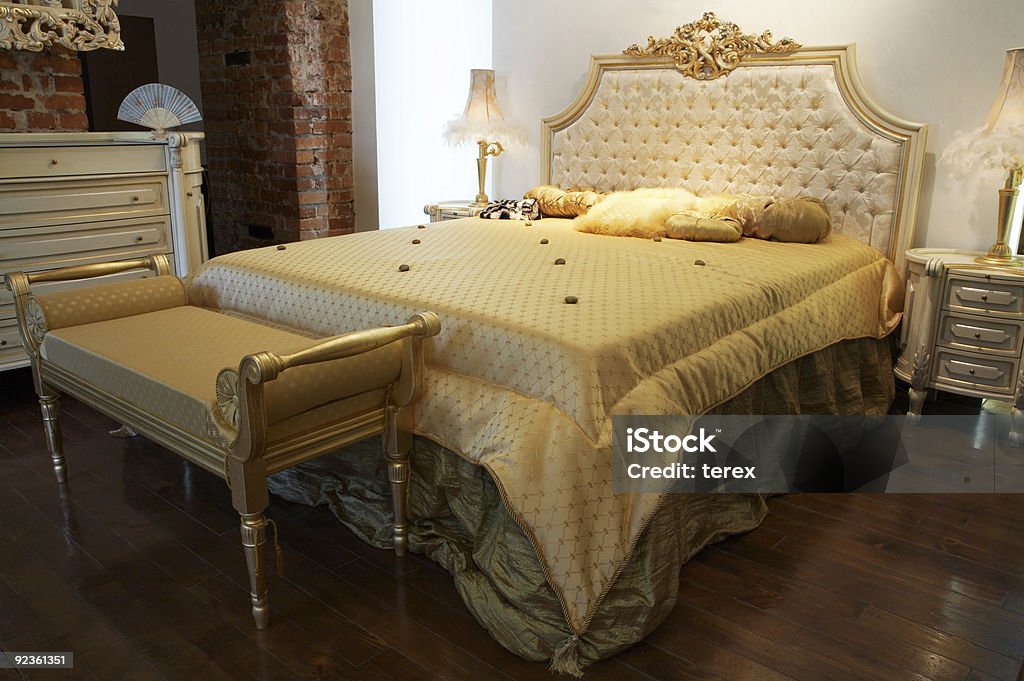wide bed  Apartment Stock Photo