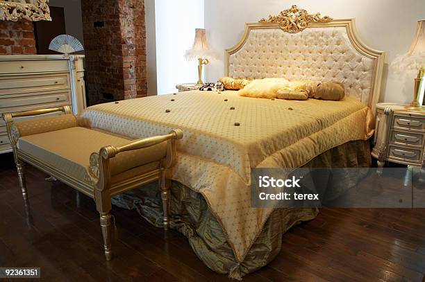 Wide Bed Stock Photo - Download Image Now - Apartment, Architecture, Bed - Furniture