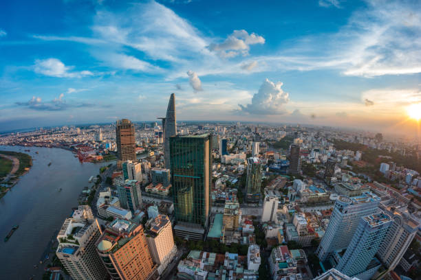 Skyline Ho Chi Minh City Vietnam Skyline Ho Chi Minh City Vietnam ho chi minh city photos stock pictures, royalty-free photos & images