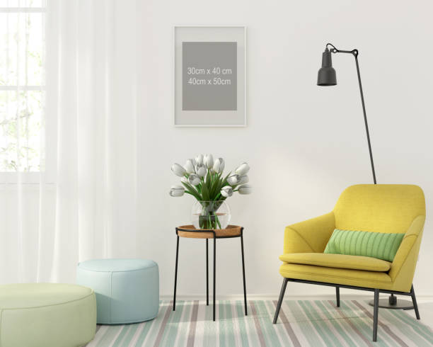istock Interior with a yellow armchair 923616952
