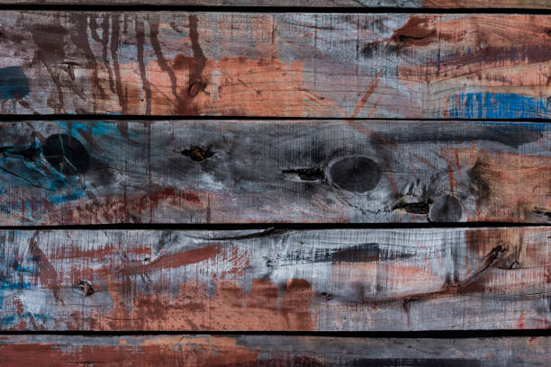 colorful background from wooden planks in Carrasqueira