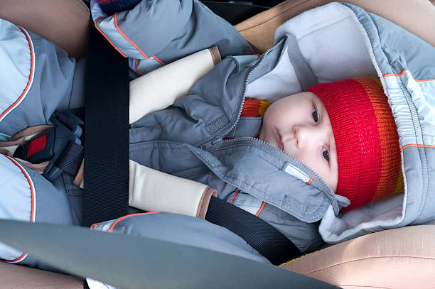 istock Child in baby car seat 92361902