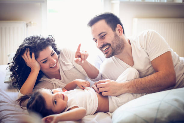 istock Happy family playing at morning. 923621934