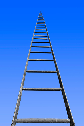 Ladder to Heaven, blue background