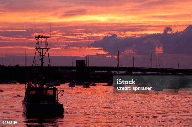 Newburyport Harbor At Night Stock Photo - Download Image Now - Massachusetts, Newburyport, New Hampshire