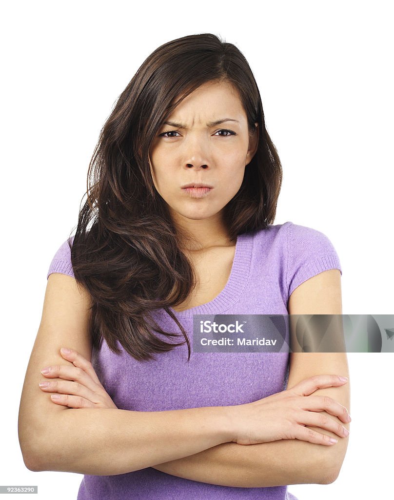 Angry 여자 - 로열티 프리 갈색 머리 스톡 사진