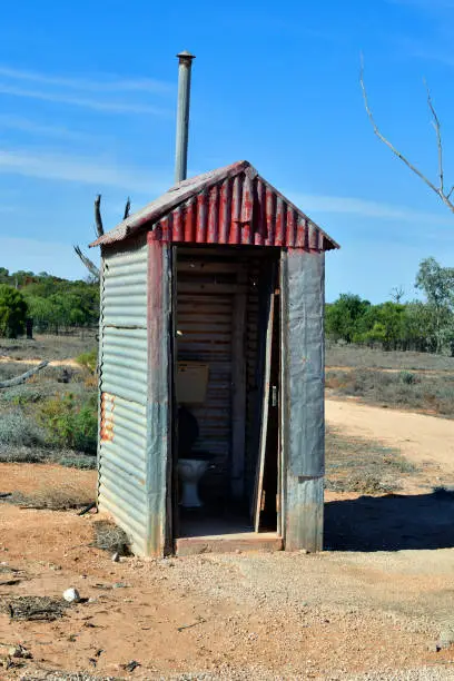 Australia, Mungo National Park in New South Wales, outback toilet