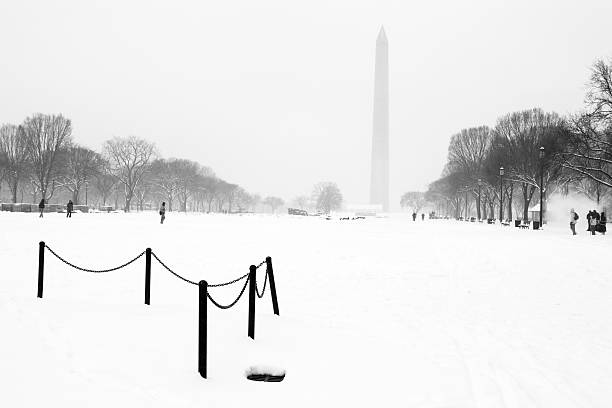 US National Mall and Washington Monument stock photo