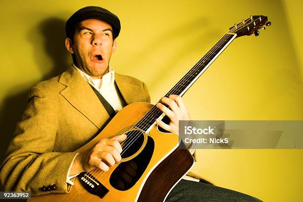 Crazy Guitar Player Stock Photo - Download Image Now - Bizarre, Guitar, Humor