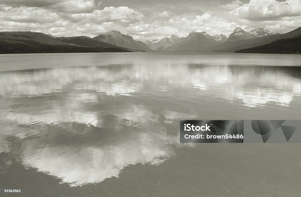 Lac McDonald--Homage de Ansel Adams - Photo de Blanc libre de droits