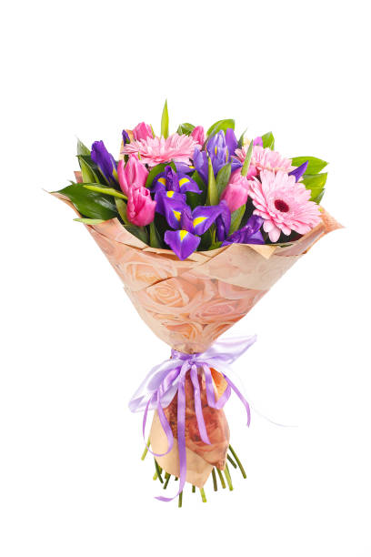 istock Bouquet of gerberas, irises and tulips 923639992