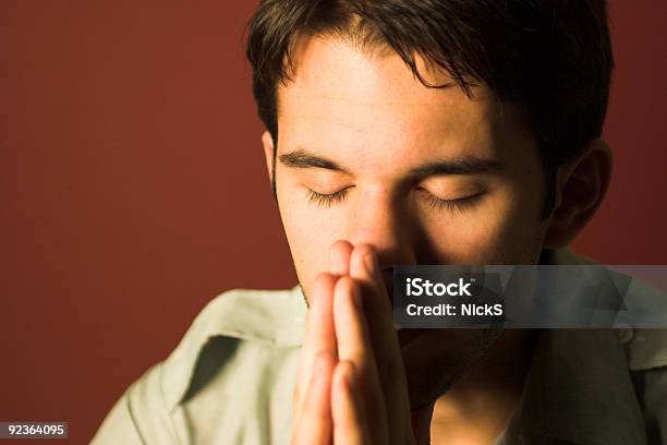 Man Praying Stock Photo - Download Image Now - Adult, Aspirations, Christianity
