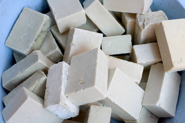 istock Natural Soap Bar Heap in Shop 923644362