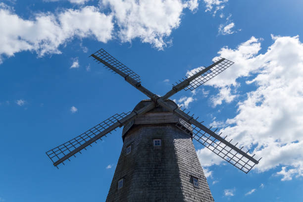 Old windmill stock photo