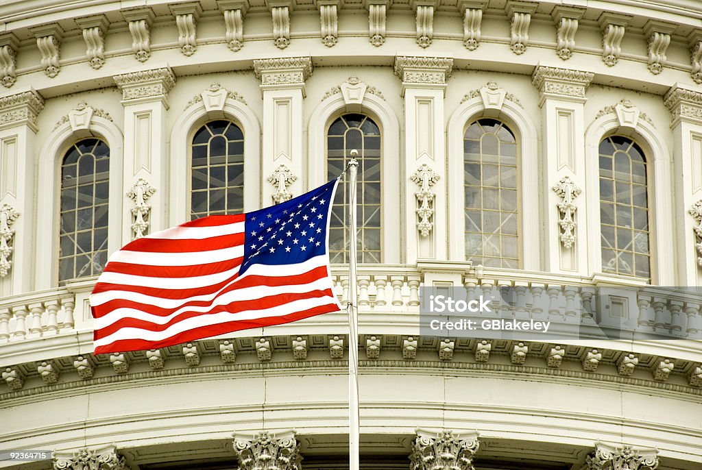 Capitol-Flagge - Lizenzfrei 4. Juli Stock-Foto