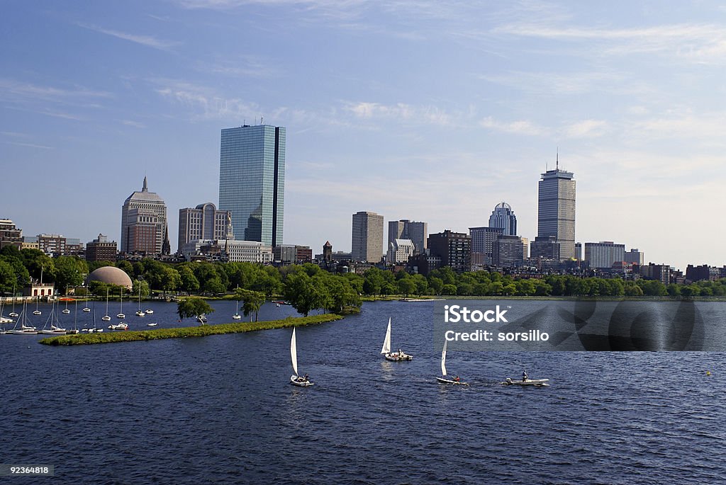 Barche a vela a boston - Foto stock royalty-free di Acqua