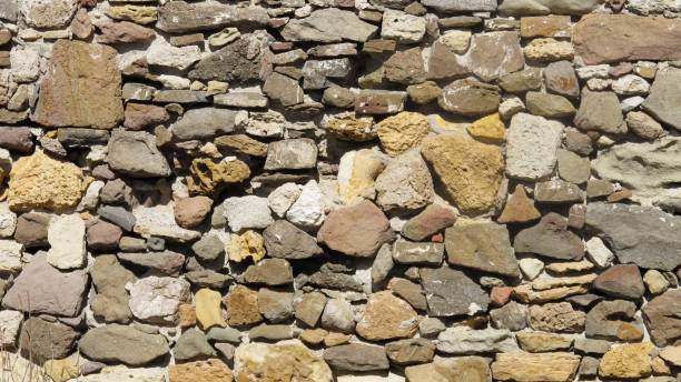 Old Colorfull Stone Wall stock photo