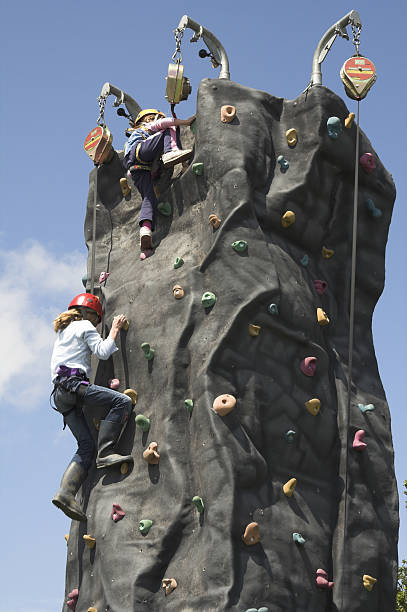 부시워킹 - climbing rock climbing women determination 뉴스 사진 이미지