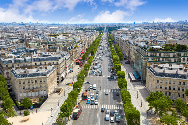 istock Paris skyline Champs Elysees and Concorde 923657188