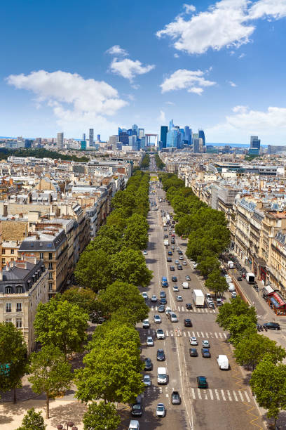 istock Paris skyline Champs Elysees and La Defense 923657280