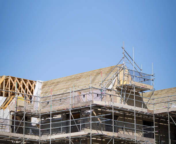 istock Roof top of a large building under construction 923659650
