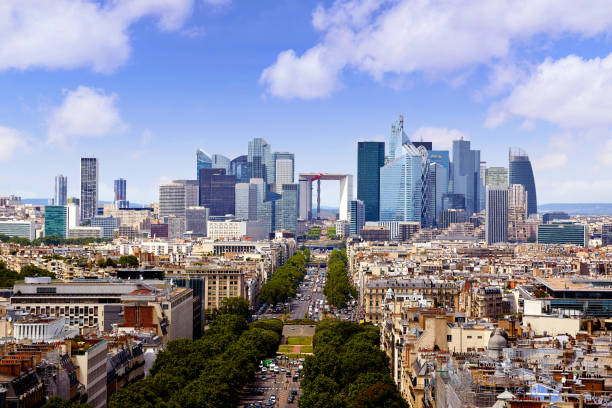 istock Paris skyline aerial view France 923659810