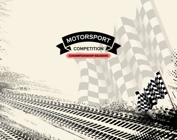 wyścigi sportów motorowych - droga gruntowa stock illustrations