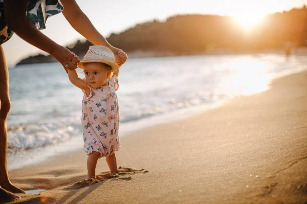 Relaxing on sunset stock photo